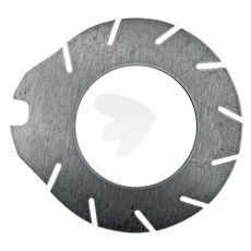 Robust metalplade til brug i forskellige mekaniske applikationer.