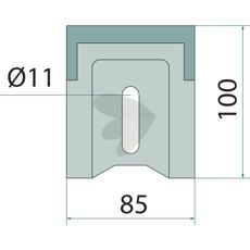 Skraber - 960279, ideel til at fjerne affald fra maskindele.