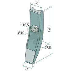 Spids 207053, konstrueret til holdbarhed og effektivitet ved jordbearbejdning.