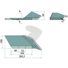 Højre vingeskær 33710018, designet til at effektivisere det landlige arbejde.