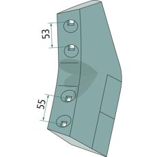 Lang skærkniv højre, et vigtigt tilbehør til effektiv høst og præcision.