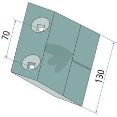 Kort skærkniv venstre, pålidelig og effektiv for små områder.