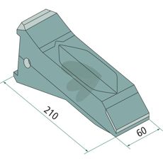 Skærspids til traktorer, passer til Howard og Kongskilde, mål 60X210mm.