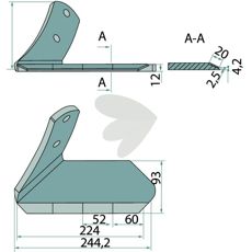 Billede af venstre vingeraske til Cultimer, varenummer H2218191.