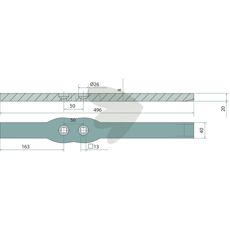 Spids med bredde 40 mm, høj kvalitetsdel til effektiv jordbearbejdning.