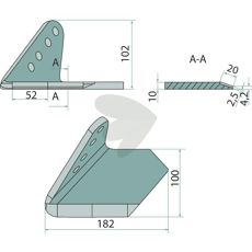 Vingeskær venstre 00311180, ideel til jordbearbejdning og effektiv plantevækst.