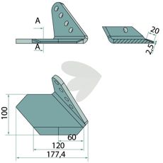 Vingeskær højre 00311181, høj kvalitet som sikrer komfortabel og effektiv anvendelse.