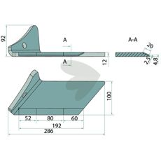 Venstre vinger skær 9104.50.023.0, for effektiv og holdbar skæring.