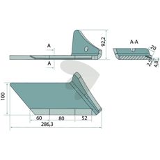 Højre vinger skær 9104.50.024.0, designet til at maksimere arbejdskapacitet.