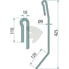 Kort midt efterslæbspind, højre side for præcision i arbejde.