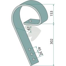 Holdbar fjederstift til sikker kobling af maskindele.