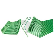 Sæt med efterharvetænder for effektiv afslutning af jordbearbejdning.