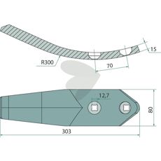 C-Mix 3 skær 80 mm, perfekt tilpasset til brug med BBG/Amazone udstyr.