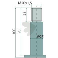 Tap T40005131R, en afgørende komponent for fastgørelse i maskiner.
