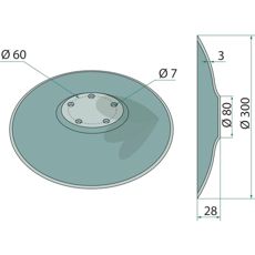 Skive 7990225211, ideel til opgradering og reparation af landbrugsudstyr.