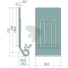 Beskyttelsesdæksel M24400710R, sikrer beskyttelse af vigtige maskindele.