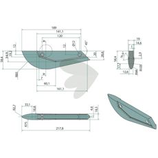 Såskær Kuhn 1835X220mm, optimeret til effektiv såning.