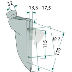 Gødningsskær BLA0146, effektivt til gødningsspredning.