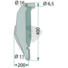 Kort skær til majs, designet til at øge høsteffektiviteten.