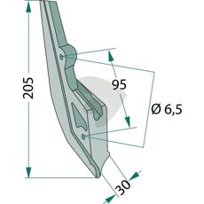 Kompakt spids til majs med kort design, ideel til effektiv høst.