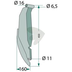 Langt skær til majs, konstrueret til at maksimere høsteffektivitet.