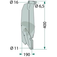 Kuhn skær 400X190mm, designet til højtydende maskiner og smidig drift.