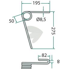 Front efterharvetand 275mm fra Kuhn, optimeret til jordstruktur.