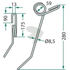 280mm bag efterharvetand fra Kuhn, skaber ideel jordstruktur.