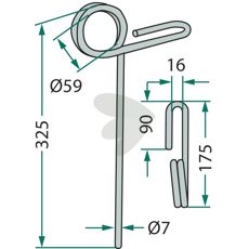 Kuhn bag efterharvetand model 53043900, ideel til bedste grøntsagsdyrkning.