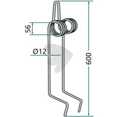 Kuhn efterharvetand 951880, anvendes til præcis bearbejdning af agerjord.