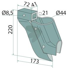 Enkelt skær til jordbearbejdning, ideelt til traktorer.