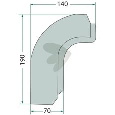 Skærkile 140x190mm, ideel til forskellige landbrugsapplikationer.
