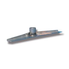 Rustfri gødningsskraber 350mm, lige design til holdbar brug.