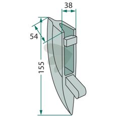 Skærespids til sukkerroer, model 22270226, effektiv til høst.