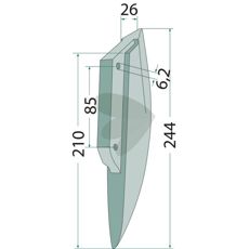 Specialdesignet spids til majs, ideel til høst.