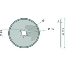 Skive G13825091R til brug i traktorer og landbrug.