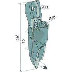 Gødningsskær 16670600 til optimal næringsfordeling.