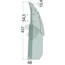 Såskær Gaspardo med dimensioner 48x437mm og huldiameter 10,4mm, ideel til træfældning.