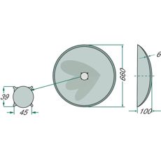 Glatskål til jordbearbejdning, Ø660x6 mm, perfekt til effektiv dyrkning.