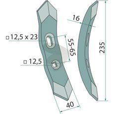 Højkvalitets skær 1 1/2", ideelt til præcision i jordbearbejdning.