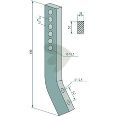 Skaft 820-489C, robust design for optimal ydeevne i skærværktøjer.