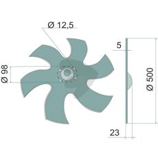 Venstre skive, artikelnummer 473561, til effektiv bearbejdning.