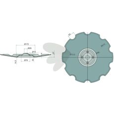 Stabil plade 179857, perfekt til traktoranvendelser.