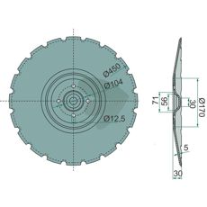 Tallerken 156661, en centralkomponent til jordbearbejdning.