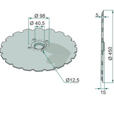 Tallerken 474609, bidrager til effektiv jordbearbejdning.