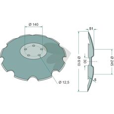 Tallerken 154626, sikrer at marker bearbejdes effektivt.