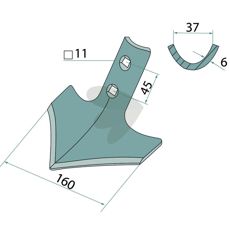 Gåsefodsskær 212385, perfekt til at lette jordbearbejdning.