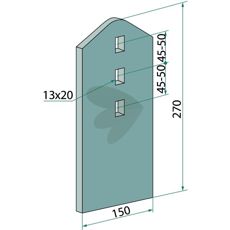 Kvalitativ sliddele 425587, perfekt til plovskær og landbrugsredskaber.