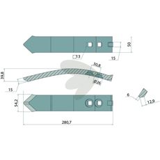 Kraftig spids 50 mm, ideel til jordbearbejdning og landbrug.