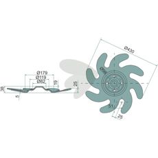 Venstre skive til traktorer, designet for holdbarhed og ydeevne.